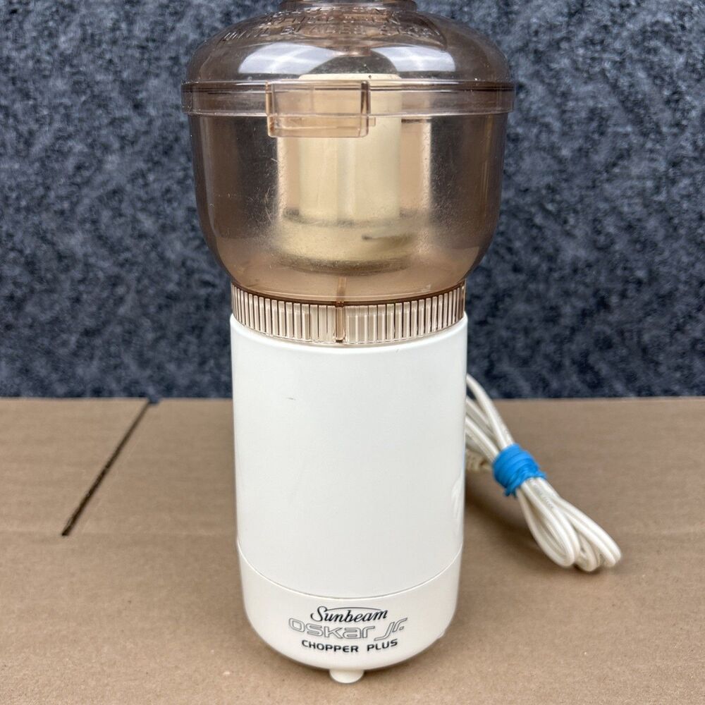 Vintage Sunbeam Oskar Jr. Chopper Plus Mini Food Processor Chopper model 14131